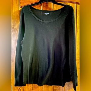 Old Navy Waffle long sleeve tee shirt XL Black.